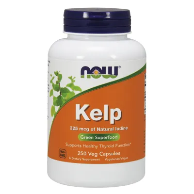 NOW FOODS Kelp (325mcg naturalnego jodu) 250vcaps.