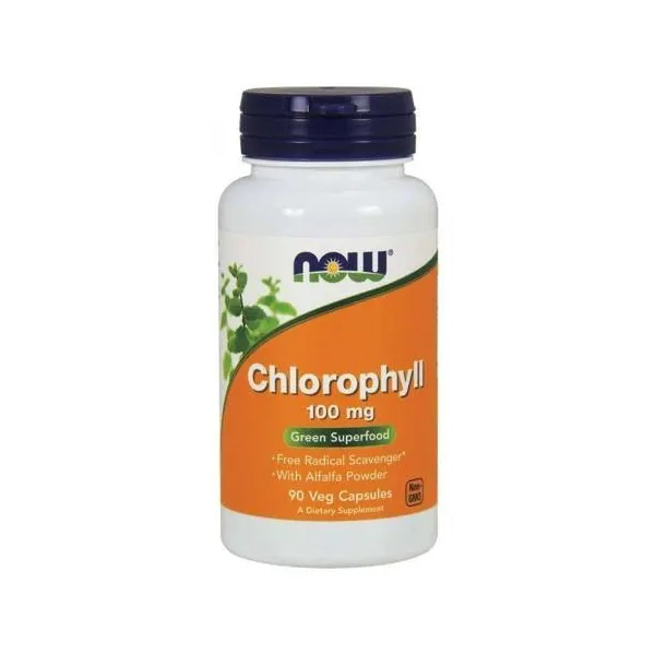 NOW FOODS Chlorophyll Chlorofil 100 mg 90 kapsułek